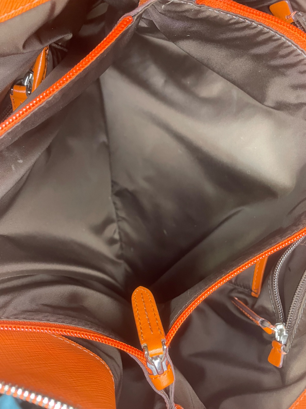 VGUC – TUMI Voyageur Large Tangerine Textured Leather Briefcase 73126TNG - Picture 10 of 11